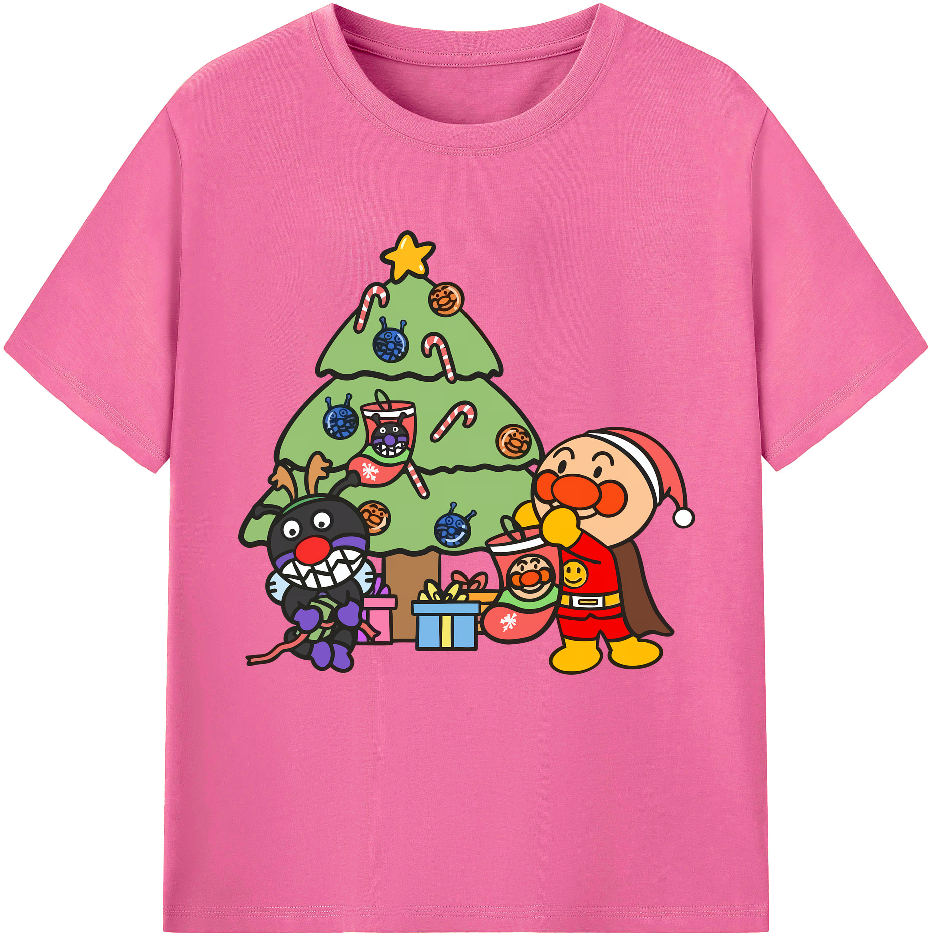 （画像用） アンパンマン Anpanman レディースカジュアルプリントTシャツ（綿100％）